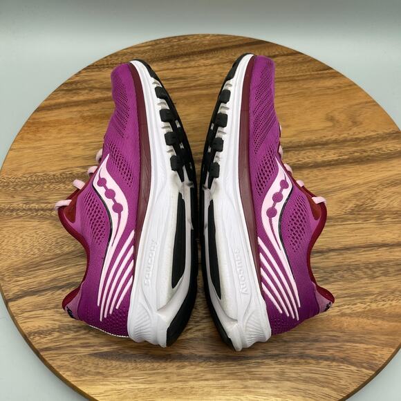 Saucony Ride 14 Shoes Womens Size 8 Purple Athletic Running Comfort Gym Sneakers - Picture 6 of 10